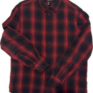 Casual Plaid Flannel Button Shirt